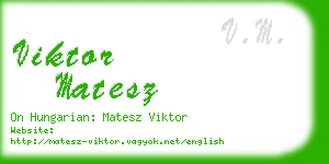 viktor matesz business card